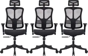 MERCURY 3PACK Ergonomická kancelářská židle GEMINI JNS-526, černá (3 ks)
