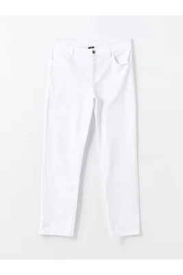 LC Waikiki LCW Kids Buxe White Adjustable Waist Elastic Boy Trousers