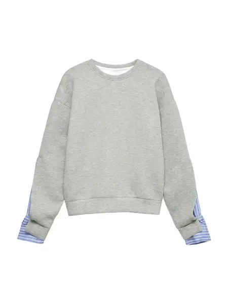VERO MODA Mikina 'VMMORGAN'  opálová / sivá / biela