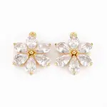 Brass Micro Pave Clear Cubic Zirconia Pendants