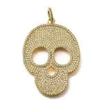 Brass Micro Pave Cubic Zirconia Pendants