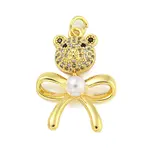 Brass Micro Pave Clear Cubic Zirconia Pendants