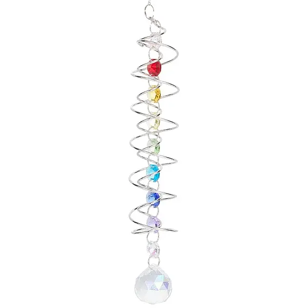 Glass Round Suncatchers Hanging Ornaments
