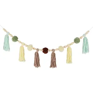 Round Cotton Tassel Hanging Wall Art Decorations