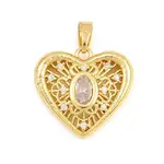 Brass Micro Pave Clear Cubic Zirconia Pendants