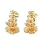 Brass Micro Pave Clear Cubic Zirconia Pendants