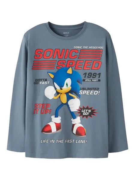 NAME IT Tričko 'NKMATTI SONIC'  nebesky modrá / tmavomodrá / červená