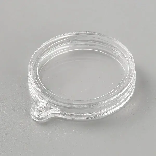 Flat Round Acrylic Commemorative Coin Box