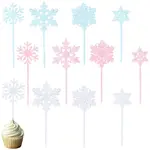 12 Sets Christmas Plastic Cake Toppers