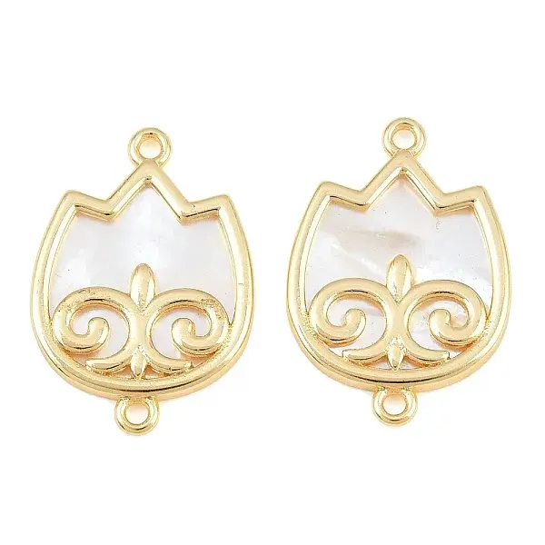 Brass & Natural Shell Connector Charms
