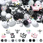 Cow Themed Silicone and  Acrylic and Resin Beads Sets