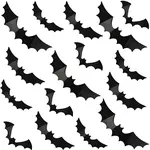 8 Bags Halloween Theme PVC Plastic Artificial 3D Bat Decorations