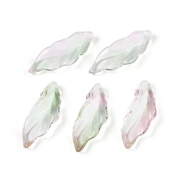 Baking Paint Transparent Glass Pendants