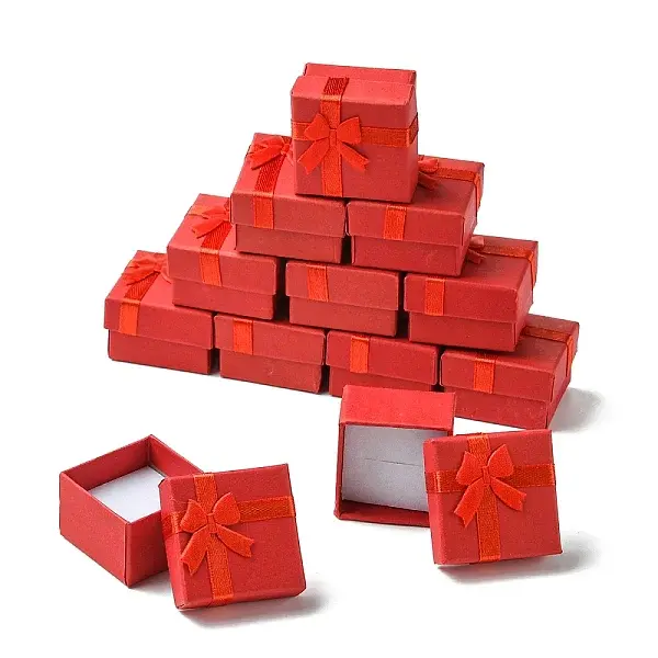 12Pcs Valentines Day Presents Packages Cardboard Ring Boxes