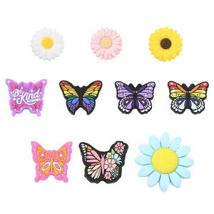 10Pcs 10 Styles Silicone Focal Beads