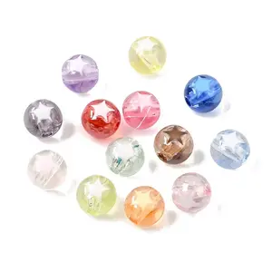 UV Plating Transparent Acrylic Enamel Beads