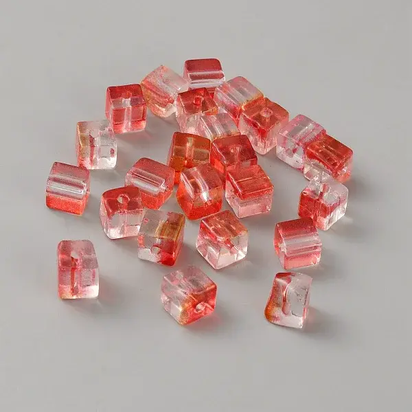Baking Paint Transparent Glass Beads