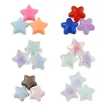 300Pcs 6 Style Transparent & Opaque & Spray Painted Acrylic Beads
