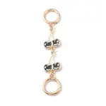 Cherry Enamel Link Purse Strap Extenders