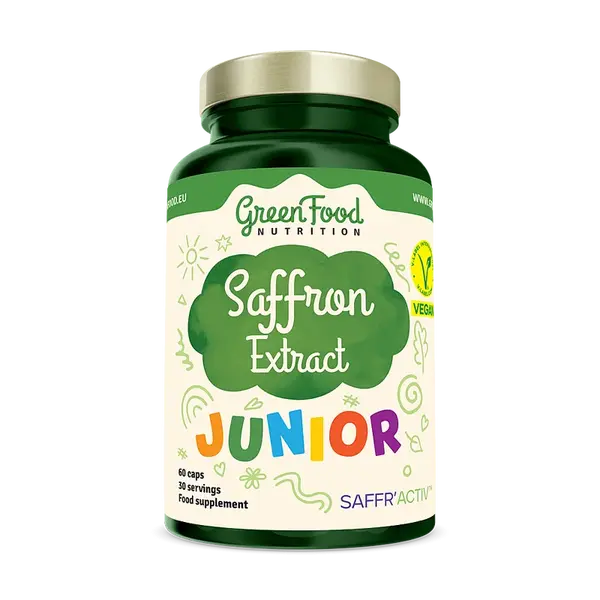 GREENFOOD NUTRITION Junior saffron extract 60 kapslí