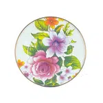 Smaltovaný dezertní talíř "Flower Market" 20 cm, bílý - MacKenzie-Childs