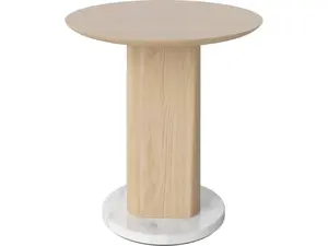 Konferenční stolek Root Ø42, v. 44 cm, více variant - Bolia Varianta: bílý dub, šedý/bílý mramor