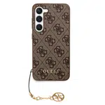 Zadní kryt Guess 4G Charms pro Samsung Galaxy S23, hnědá