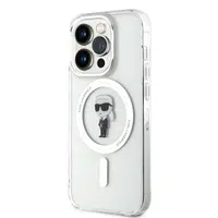 Zadní kryt Karl Lagerfeld IML Ikonik MagSafe pro Apple iPhone 15 Pro, transparentní