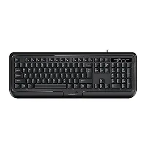 Genius KB-118 II, klávesnice CZ/SK, klasická, voděodolná typ drátová (PS/2), černá