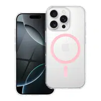 Zadní kryt Drop Glue Colorful Ring Mag Cover compatible with MagSafe pro Apple iPhone 16 Pro Max, růžová