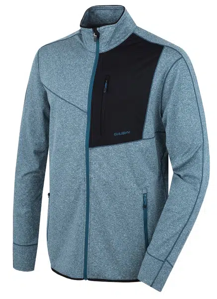 Husky Ane M M, dk. turquoise Pánská mikina na zip