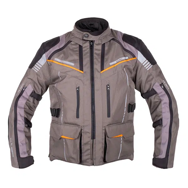 Touringová moto bunda W-TEC Smackton šedo-oranžová S
