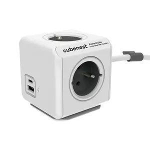 Rozbočovač PowerCube Extended USB A+C PD 20 W, šedá