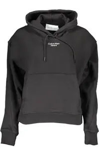 Černá mikina Calvin Klein s kapucí