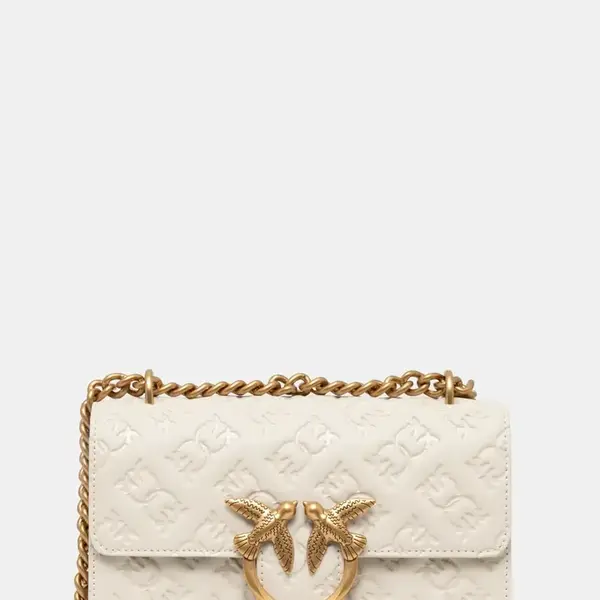 Kožená kabelka Pinko béžová barva, 100074 A1YB