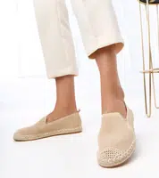 Gemre Beige Platform Espadrilles Luna