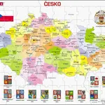 Puzzle Česká republika kraje 70 dílků