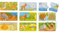 Dřevěné puzzle dvojice Zvířátka a jejich domov (9x2 dílků) - puzzle z kategorie Maxi dílky
