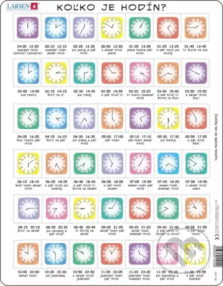 Koľko je hodín? OB7 - puzzle z kategorie Naučné puzzle