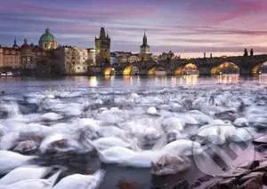 Prague, Swans - puzzle z kategorie Města a stavby
