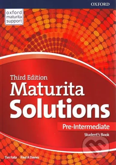 Maturita Solutions - Pre-Intermediate Student's Book (Czech Edition) - kniha z kategorie Střední školy