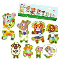 Puzzle postupové: Veľké a malé zvieratká farmy - puzzle z kategorie Maxi dílky