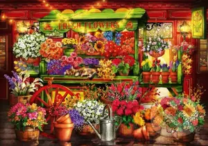 Flower Market Stall - puzzle z kategorie Umělecké