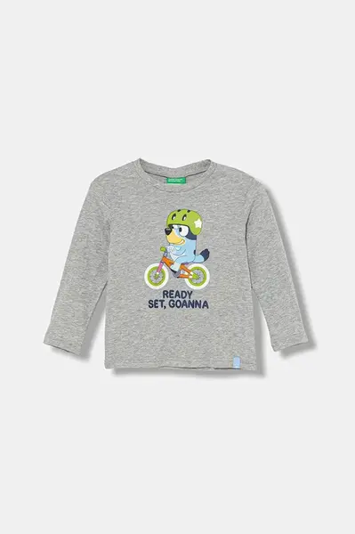 Dětské bavlněné tričko s dlouhým rukávem United Colors of Benetton