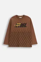 Dětské bavlněné tričko s dlouhým rukávem Coccodrillo