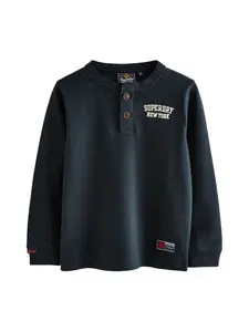 Superdry & Co Tričko  námornícka modrá / biela