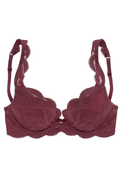 NUANCE Podprsenka  vínovo červená