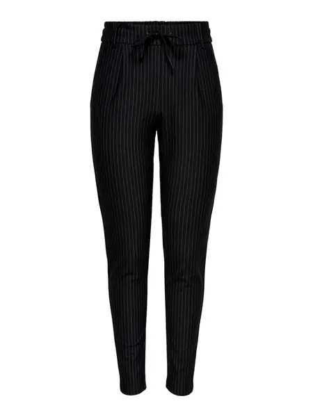 ONLY Plisované nohavice  čierna / biela