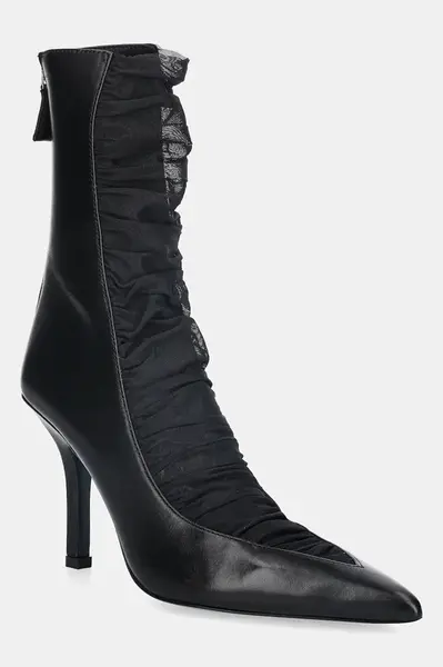 Kožené kotníkové boty Patrizia Pepe