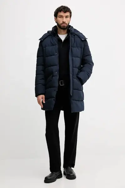 Bunda Karl Lagerfeld tmavomodrá barva, zimní, 554586.505035